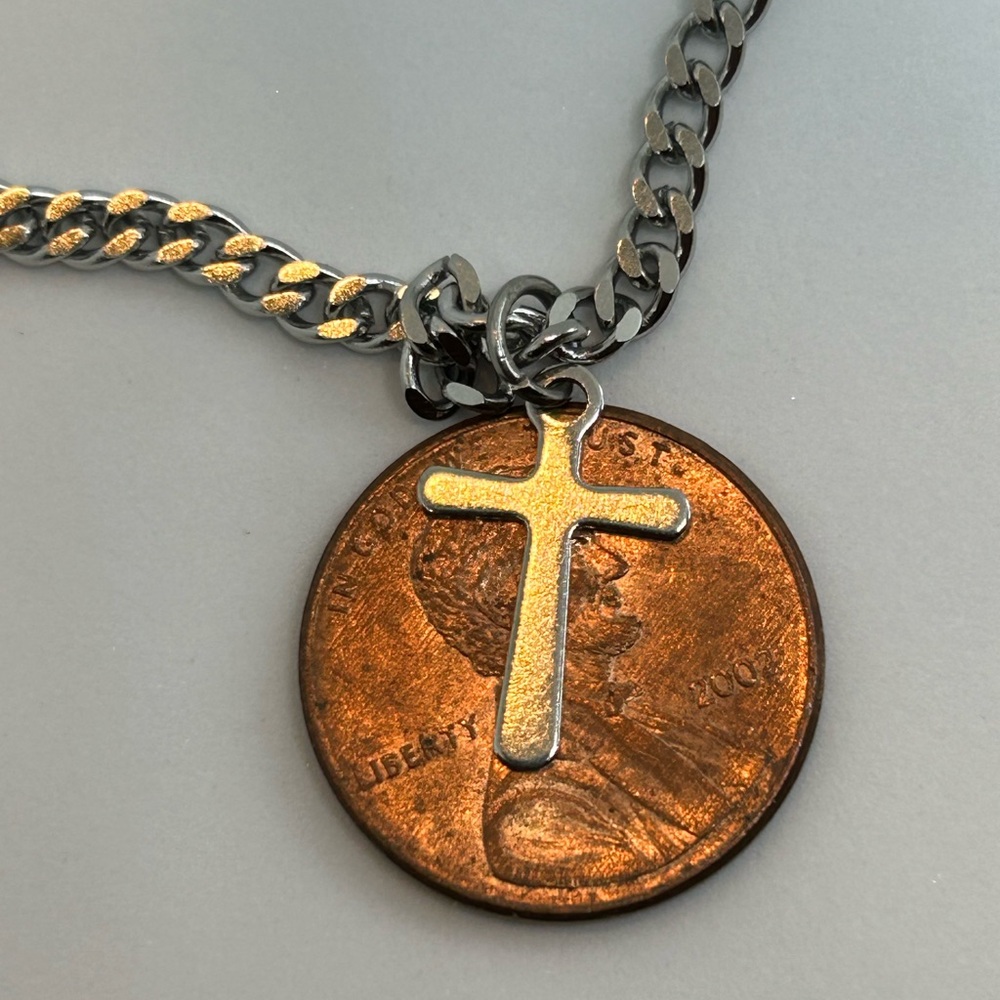 Stainless steel cross necklace 20” crucifix pendant men’s - Picture 3 of 7